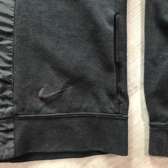 Women's Nike Full Zip Hoodie Jacket Coat Pockets Black sz Medium - Picture 8 of 11